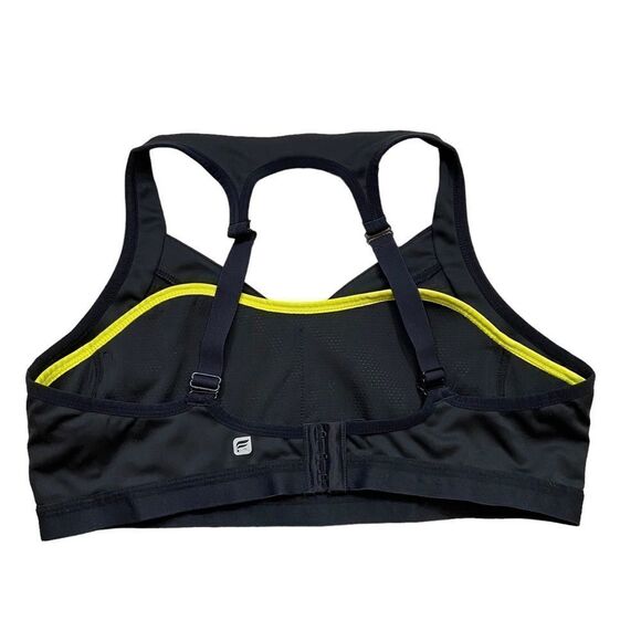 Fabletics Joliet High Impact Sports Bra Black and Yellow Size XL - Picture 5 of 14
